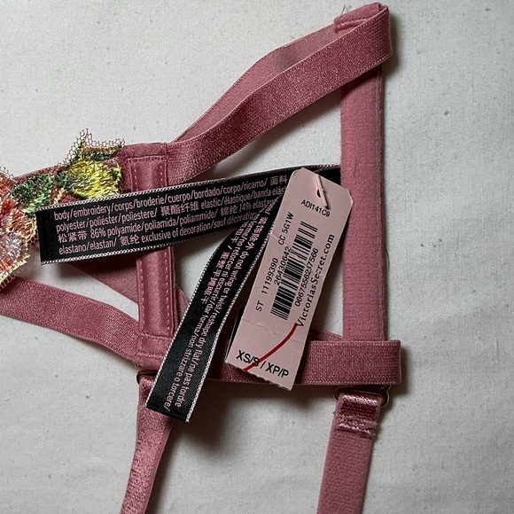 Victoria Secret Pink Floral Strappy Lingerie Accessory - Picture 3 of 4